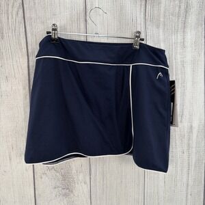 Head Skort Womens XL Blue Piping Athletic Tennis Golf Shorts Performance Skirt